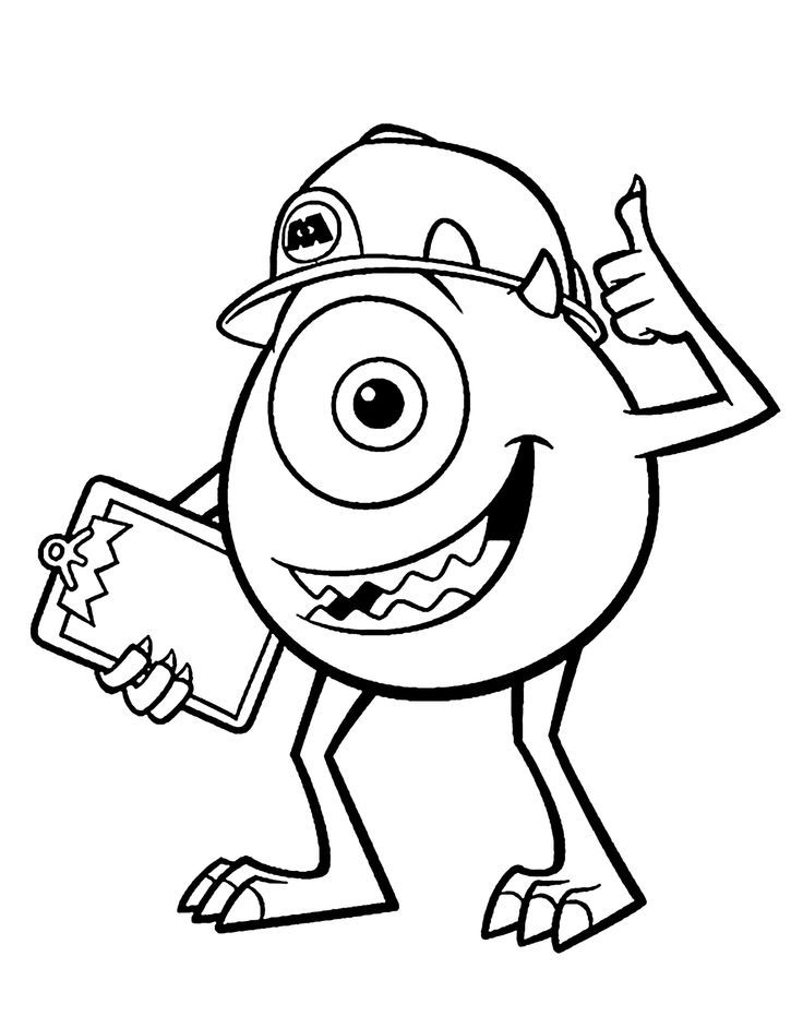 Mike Wazowski Coloring Pages Coloring Home