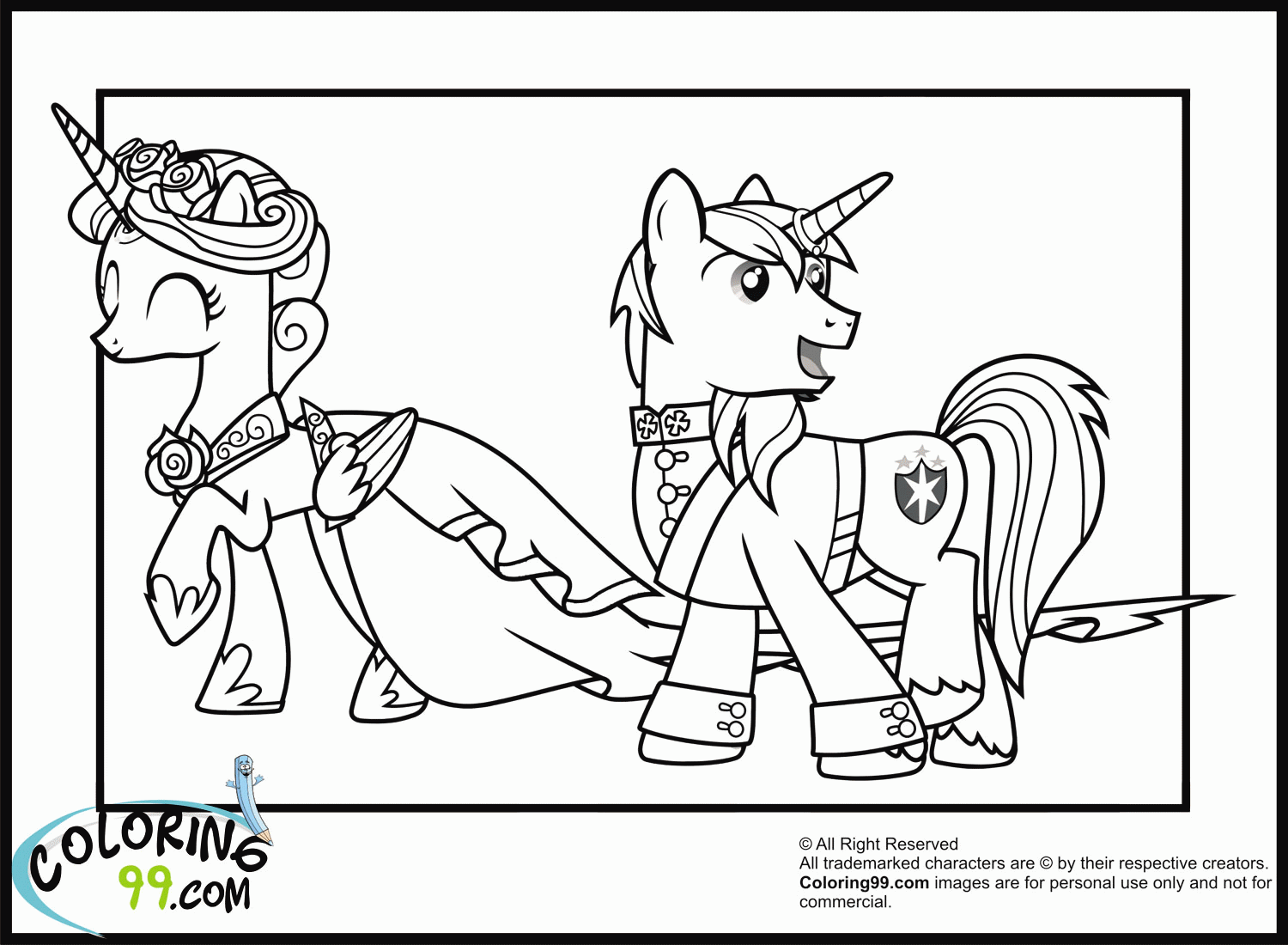 My Little Pony Coloring Pages Princess Cadence Wedding - Coloring Home