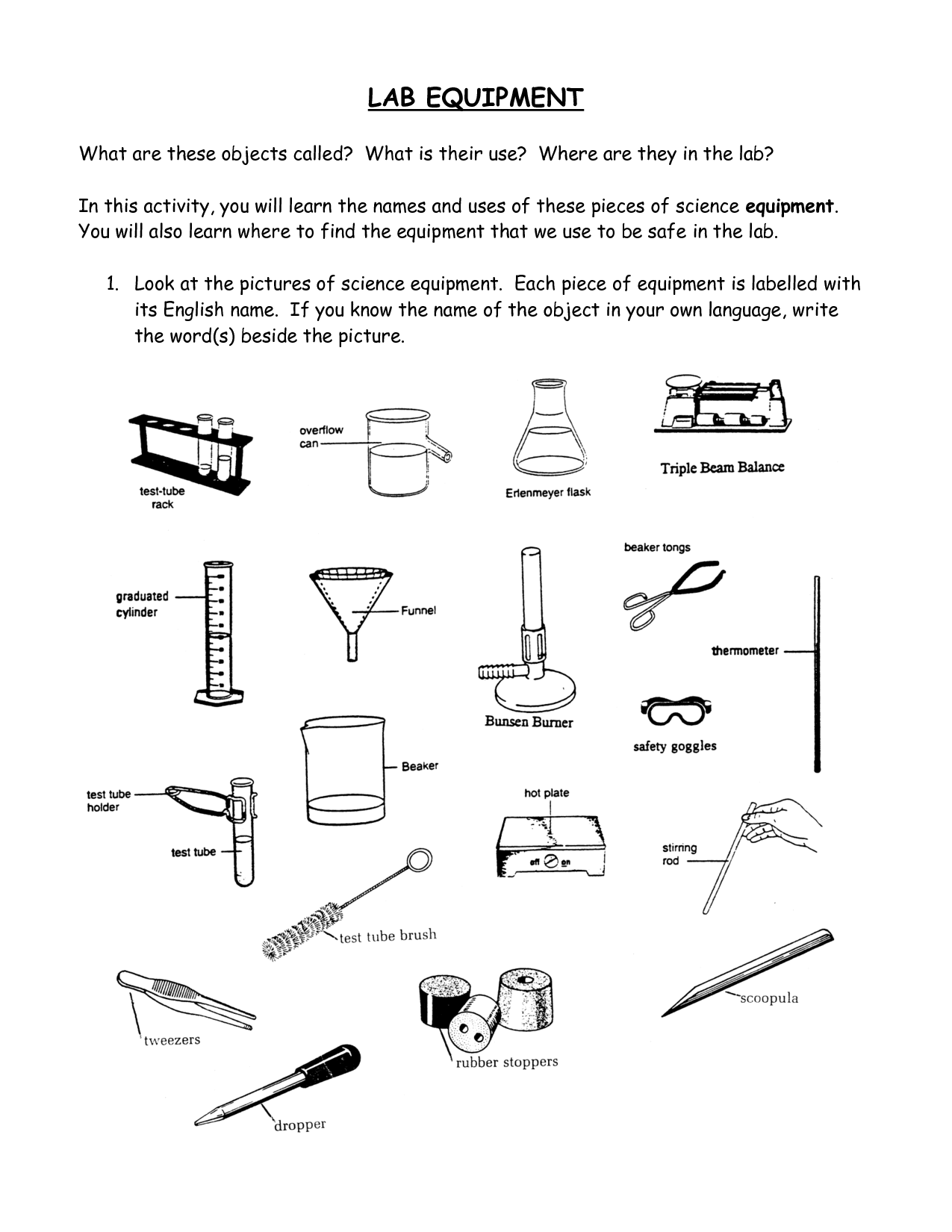 Coloring Pages Of Science Equipment - Coloring