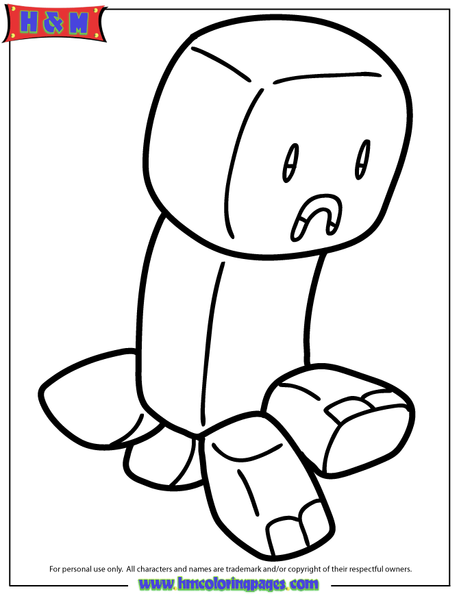 Baby Minecraft Coloring Pages Ages