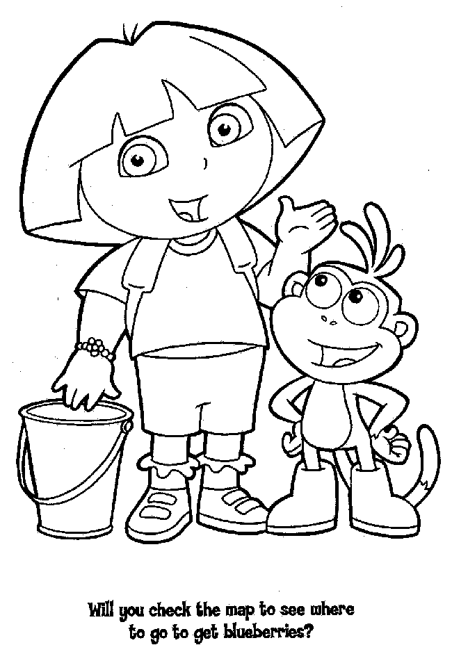 Adventure Dora and Boots Coloring Pages