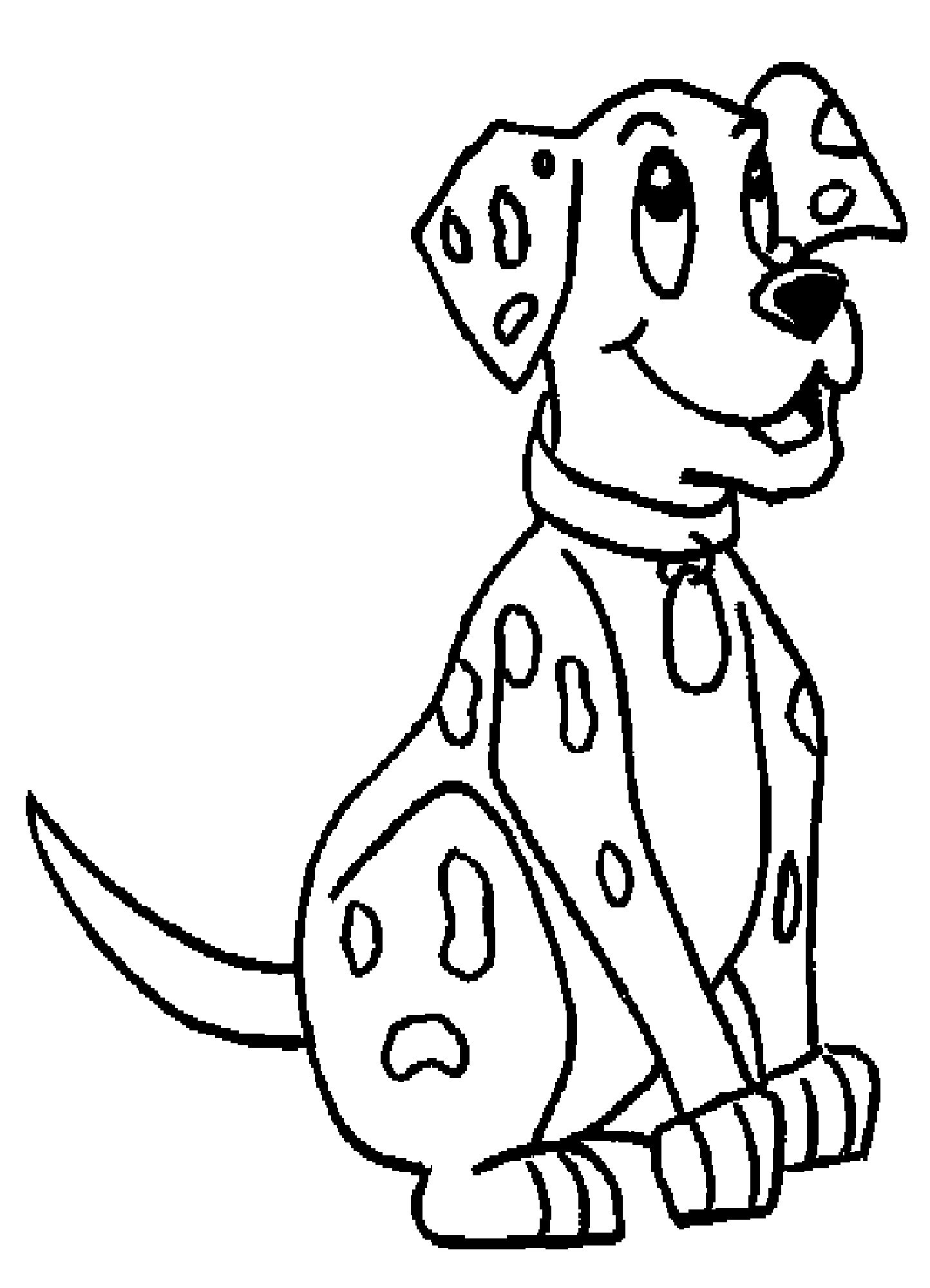 dalmatian coloring pages add the spots - photo #25