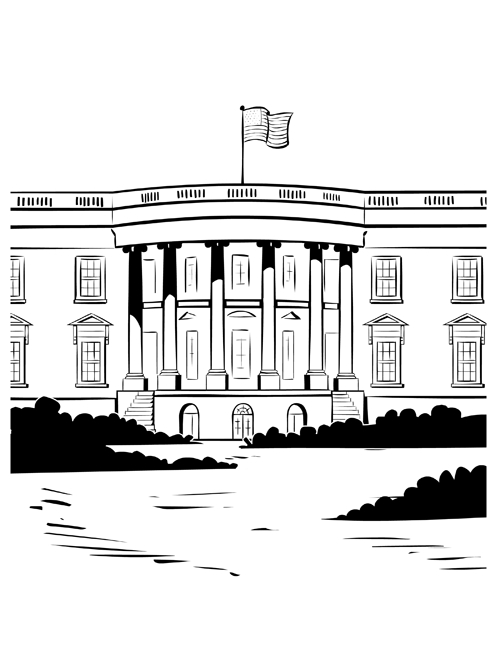 White House Coloring Pages For Kids - Coloring Home