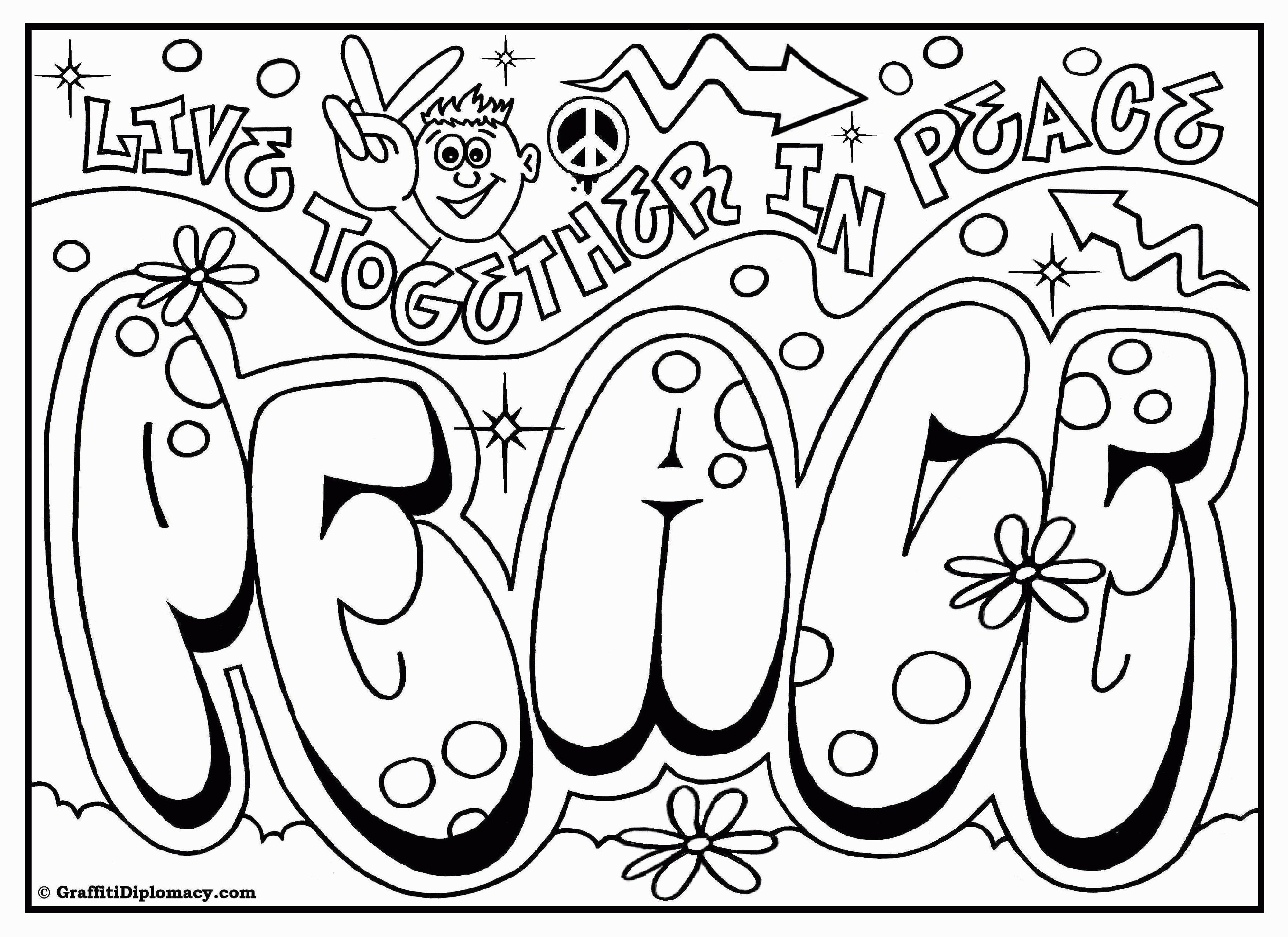 Cool Graffiti Coloring Pages Coloring Home