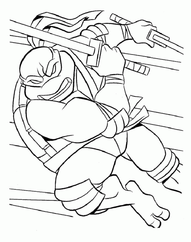 Teenage Mutant Ninja - Coloring Pages for Kids and for Adults