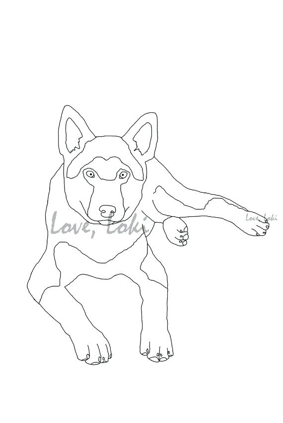German Shepherd Realistic Dog Coloring Pages - Berbagi Ilmu ...