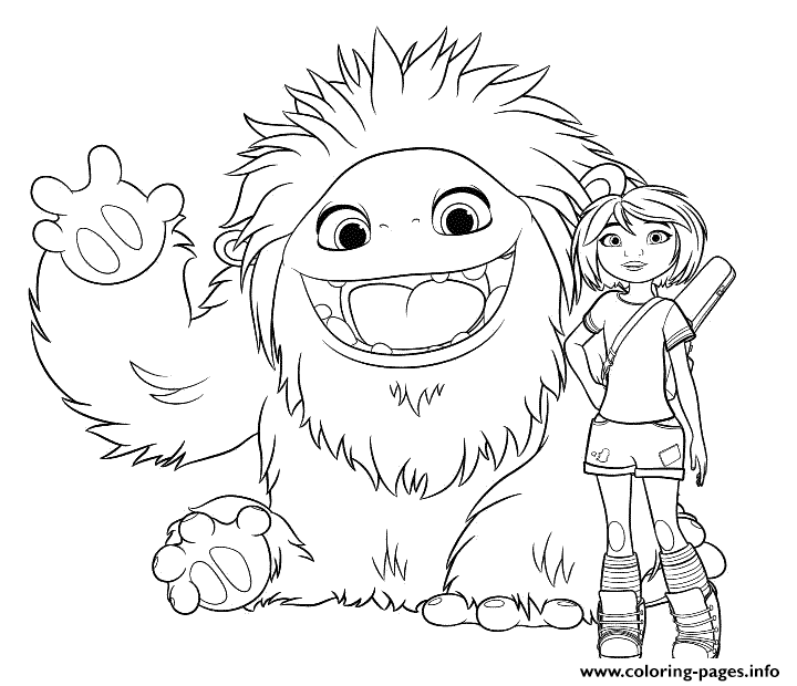 Yi And Everest Yeti Coloring Pages Printable