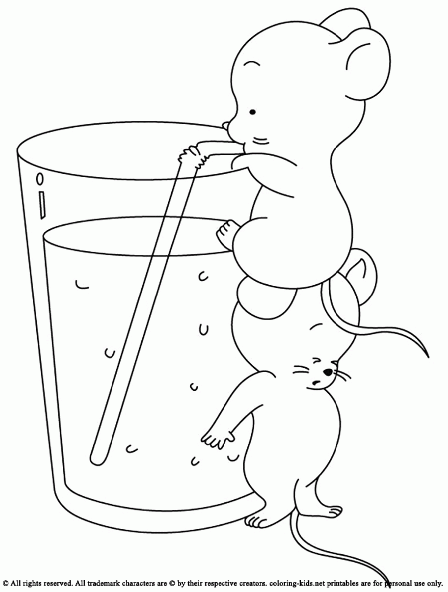 Coloring Page Drinking Water Coloring Home