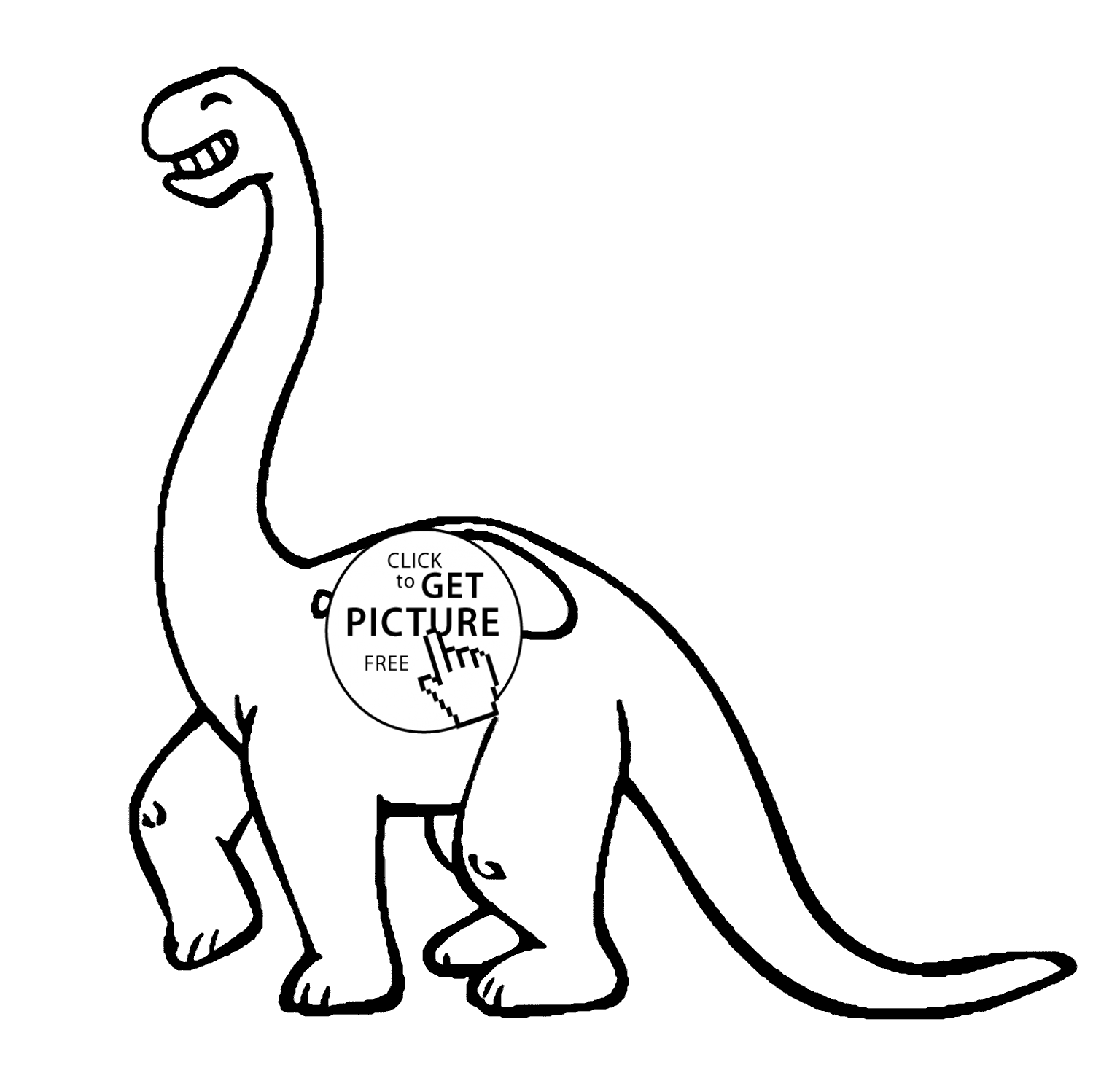 Easy Dinosaur Coloring Pages - Coloring Home