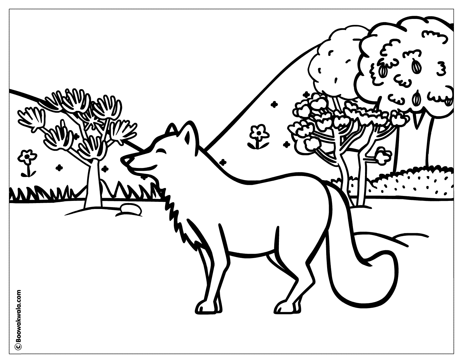 Forest Scene Coloring Page
