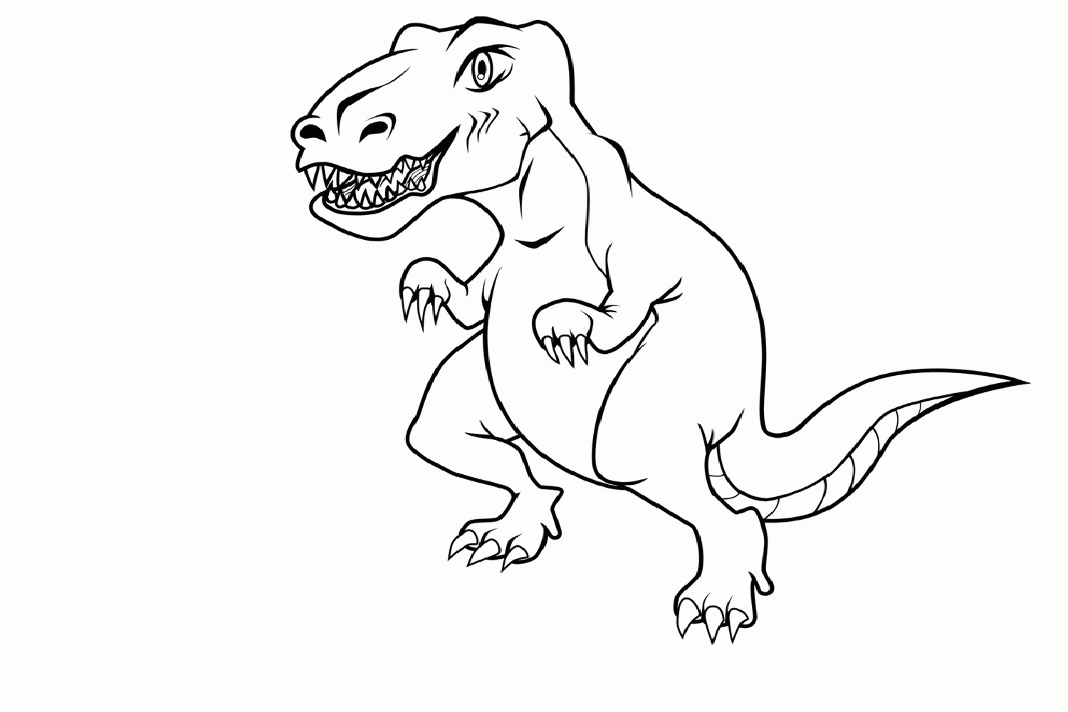 Simple Dinosaur Coloring Page Coloring Home