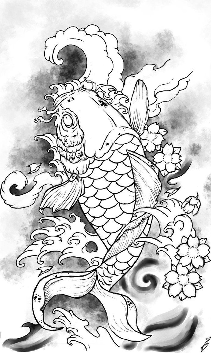Coy Fish Coloring Pages - Coloring Home