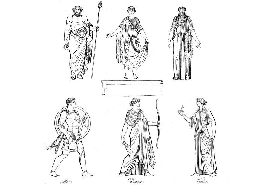 Coloring page Greek gods and goddesses - img 9429.