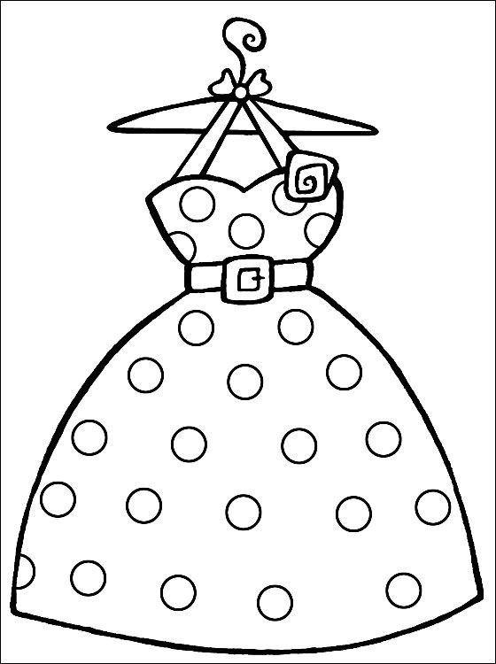Summer dress coloring page | Coloring pages | Coloring pages ...