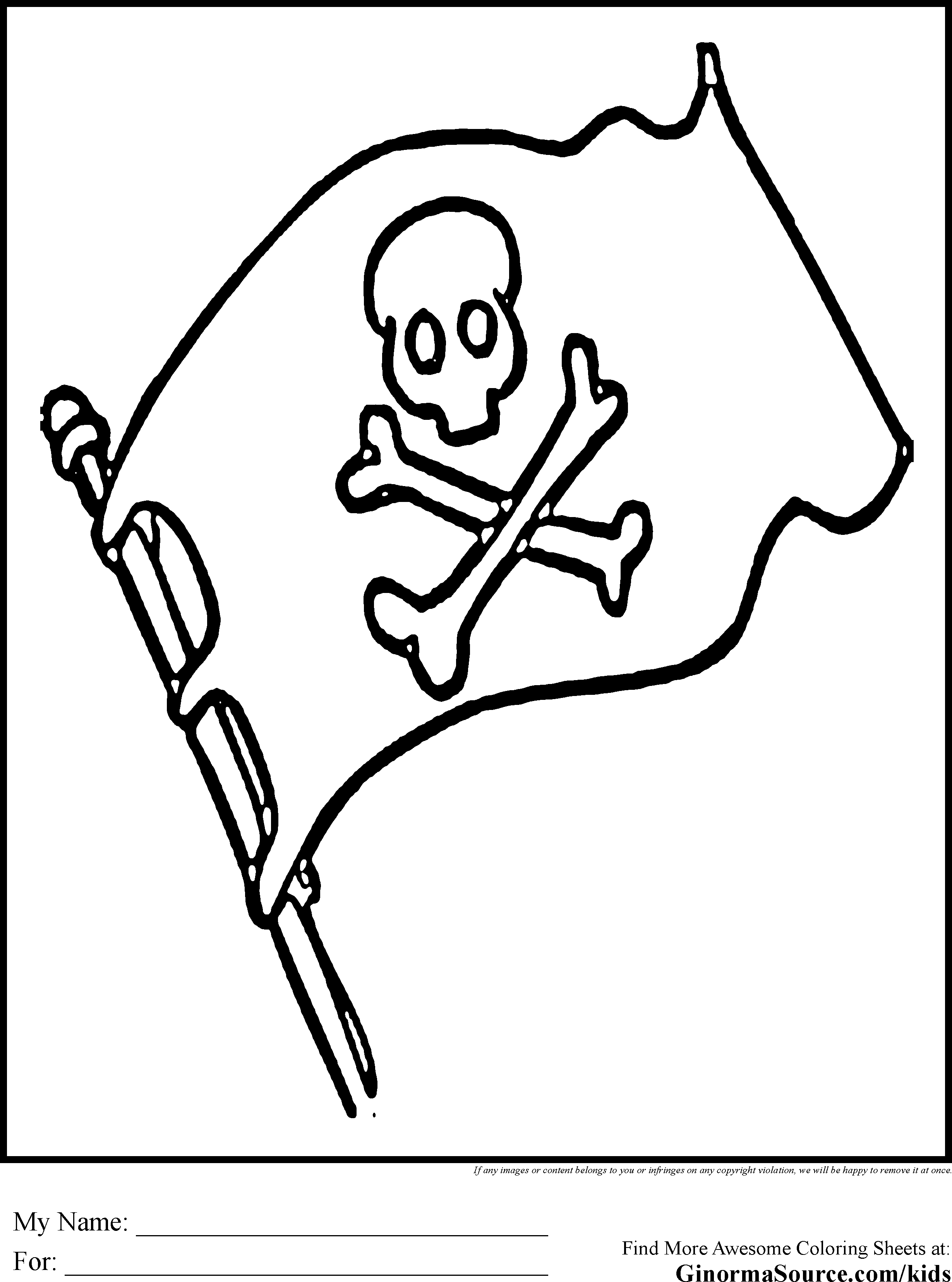 6 Pics of Pirate Flag Coloring Page - Flag Pirate Ship Coloring ...