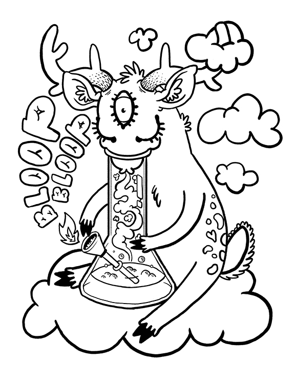 smoking weed coloring pages - Clip Art Library