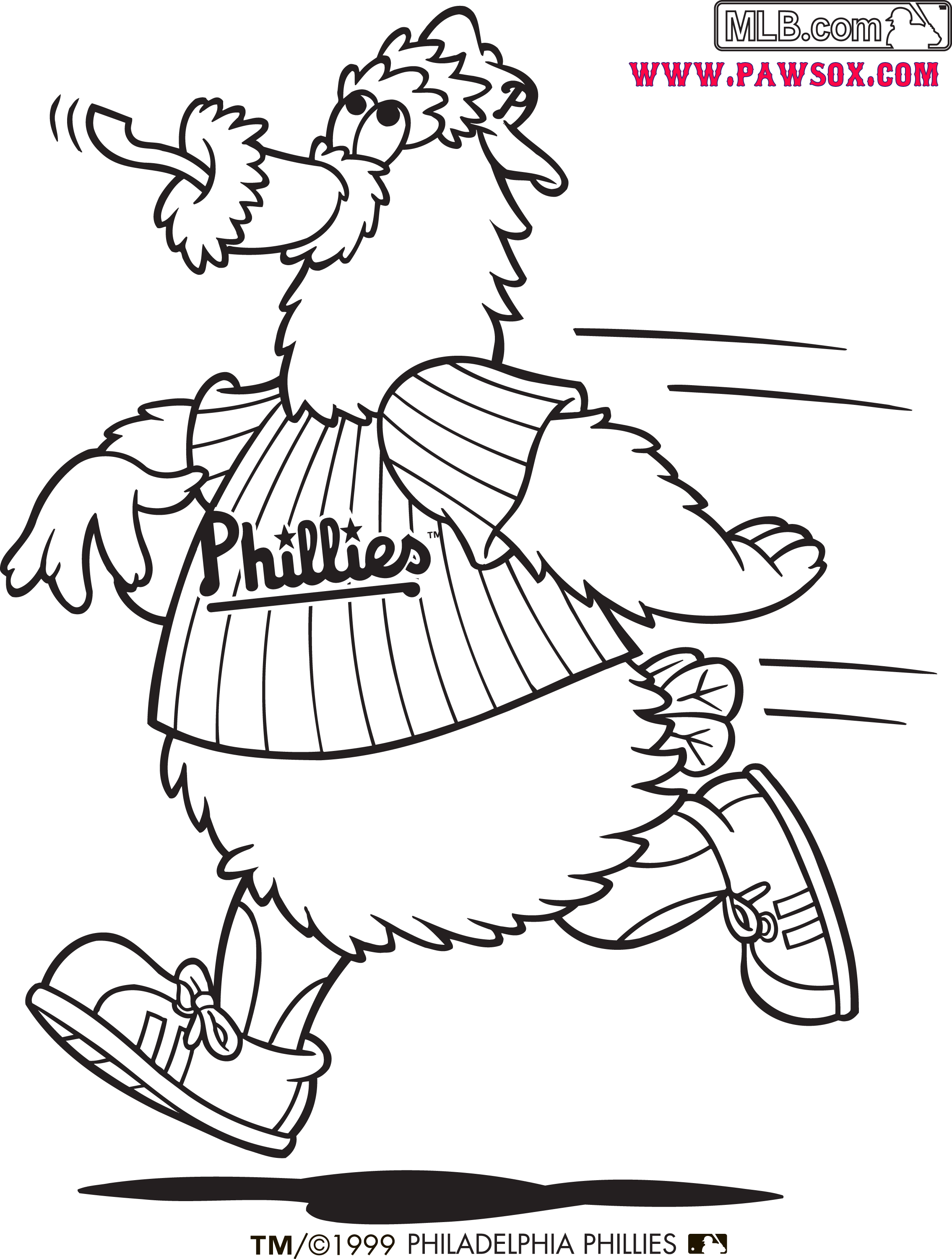 Phillies Phanatic Coloring Page - Coloring Home