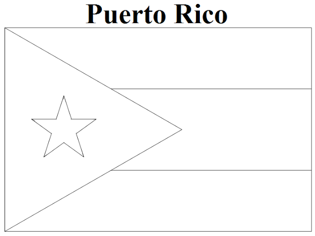 Puerto Rico Flag Coloring Page Coloring Home