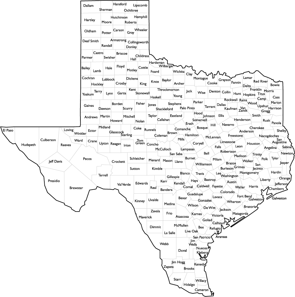 Texas Map Coloring Page - Coloring Home
