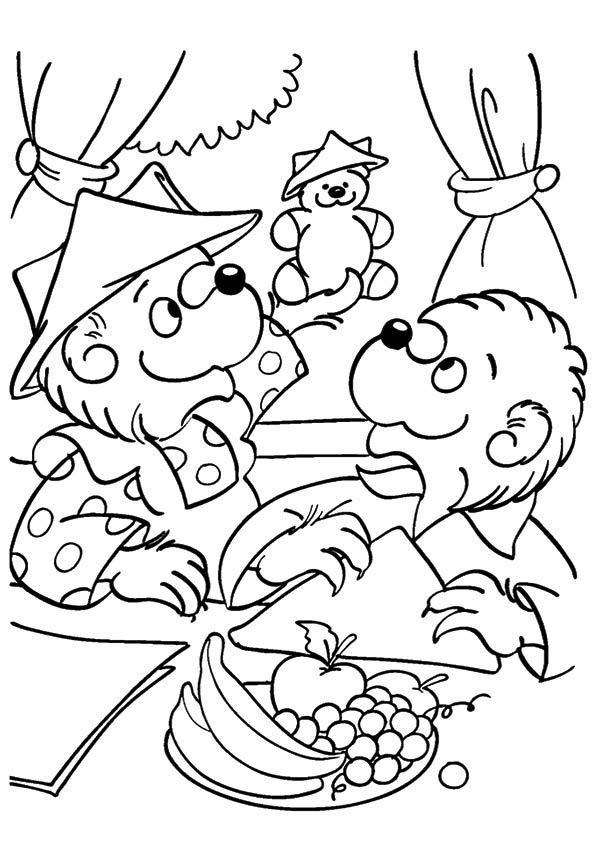 Free & Printable A Berenstain Bears Brother and Sister Coloring Picture,  Assignment Sheets Pictures for Child | Parentune.com