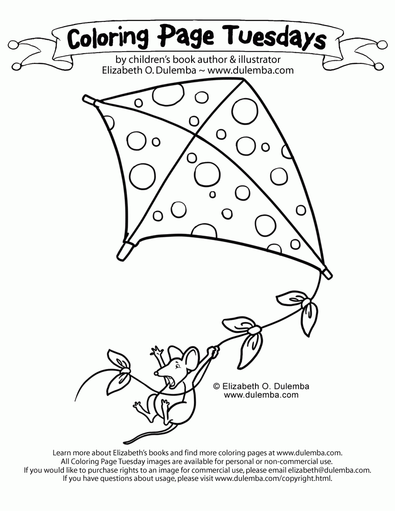 Free Coloring Pages Of Kites - Coloring Page