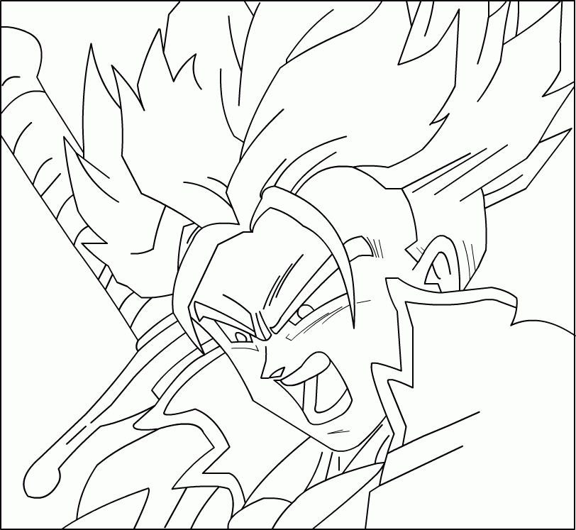 dbz coloring pages trunks - photo #32