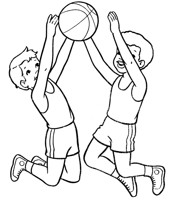 free printable basketball duel coloring pages - VoteForVerde.com