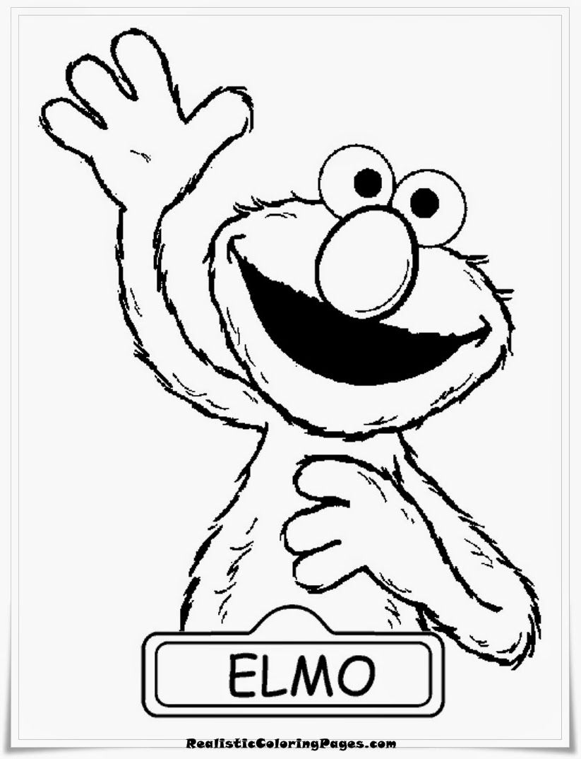 Elmo Free Printable Coloring Pages | Realistic Coloring Pages