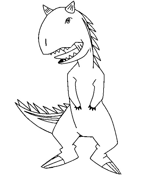 Coloring Pages Dinosaur King Drawing
