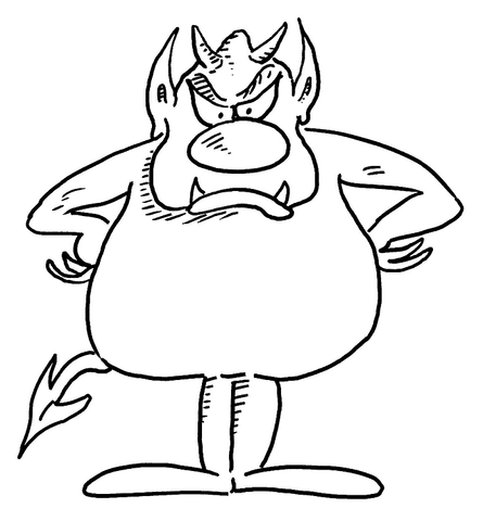 Fat Demon coloring page | Free Printable Coloring Pages