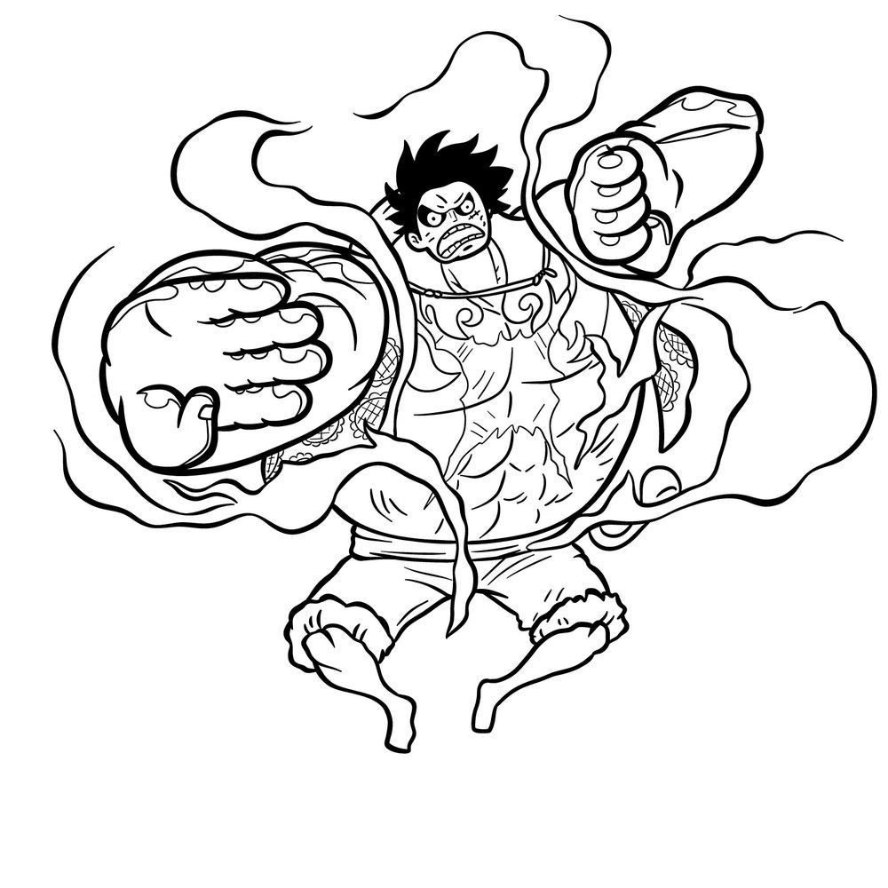 How to Draw Luffy in Gear 4 Bounceman ...