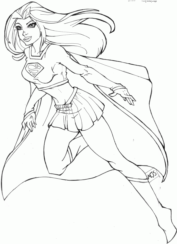 supergirl coloring pages | Only Coloring Pages