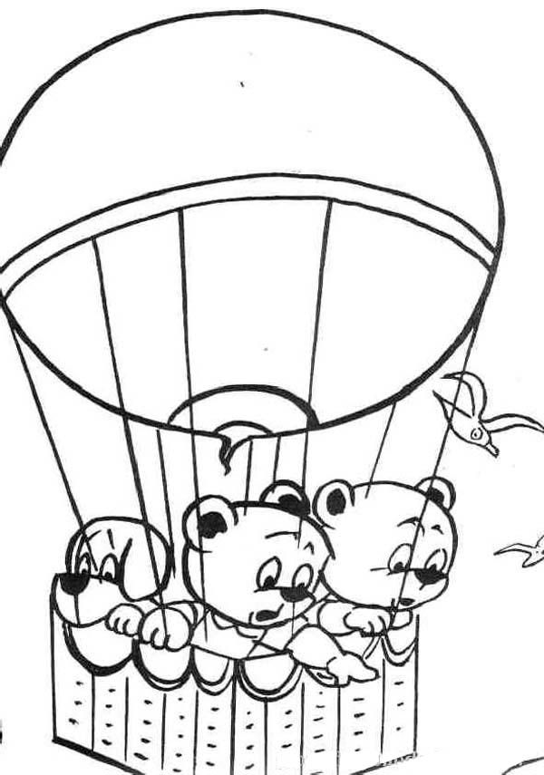 Hot Air Balloons Coloring Page - Coloring Home