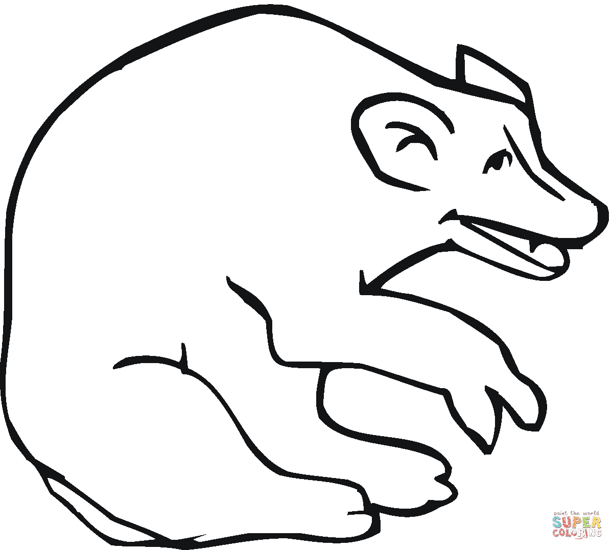 Laughing Hyena coloring page | Free Printable Coloring Pages