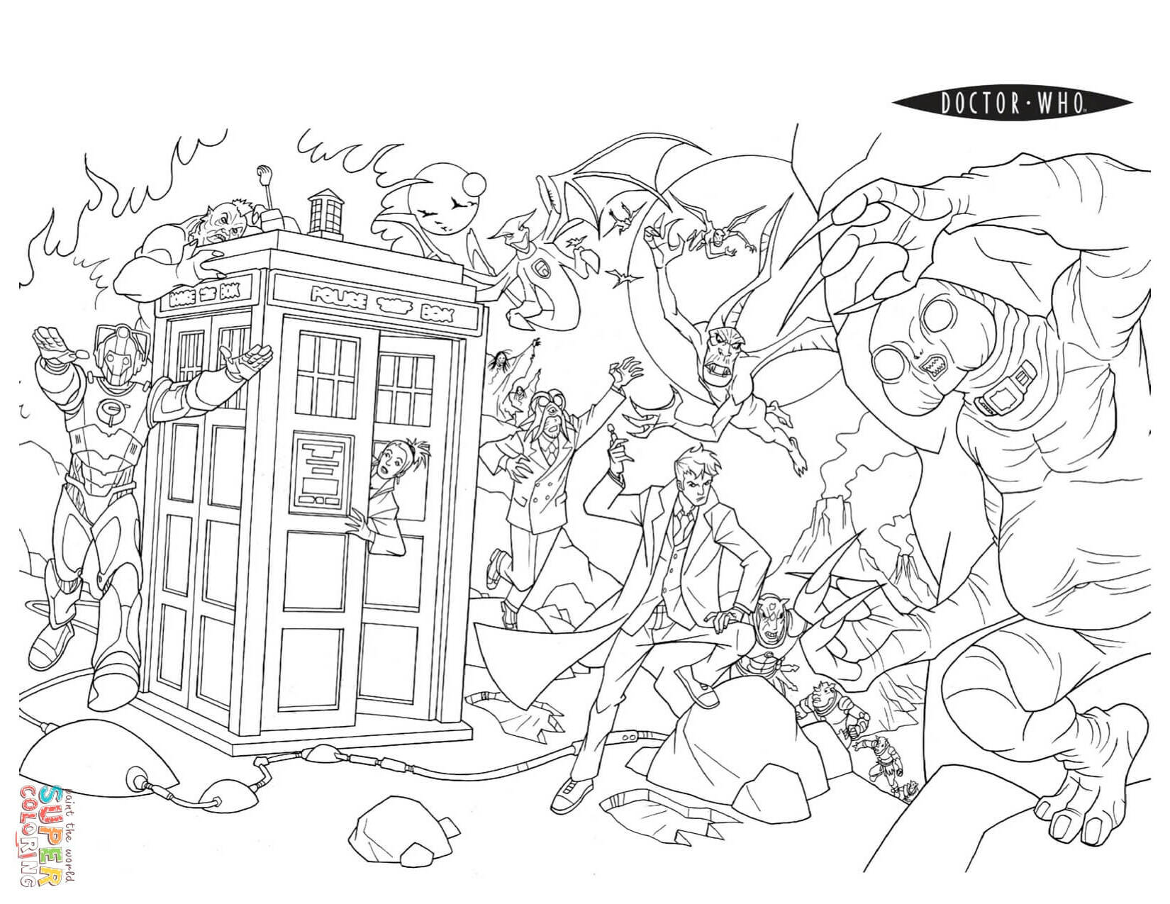 The Twelfth Doctor from Doctor Who coloring page | Free Printable ...