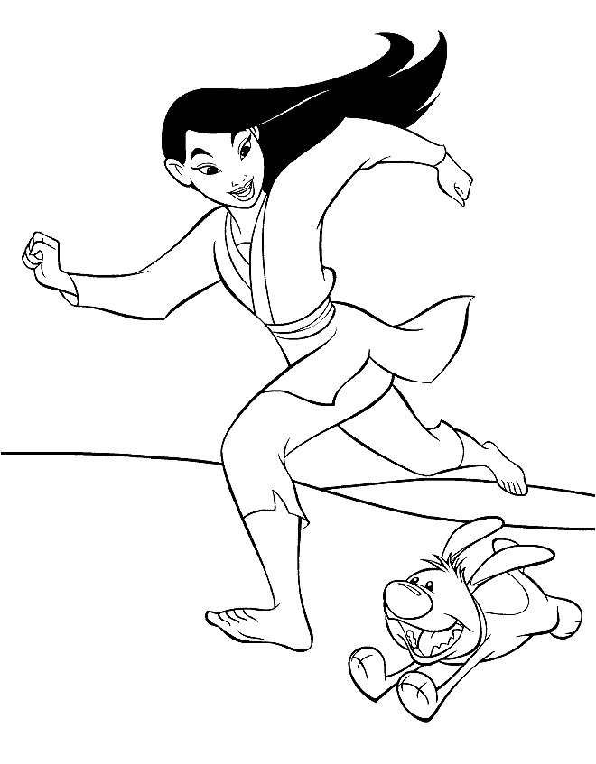 Mulan Coloring Pages Online Free - Coloring Home