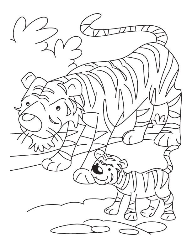 tiger cubs Colouring Pages (page 2)