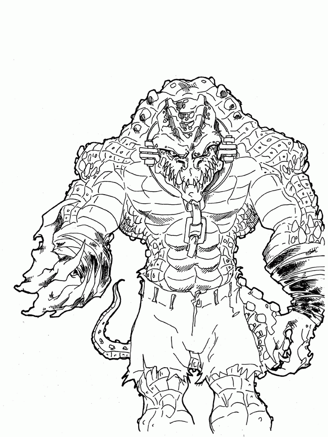 Killer Croc Coloring Pages Sketch Coloring Page