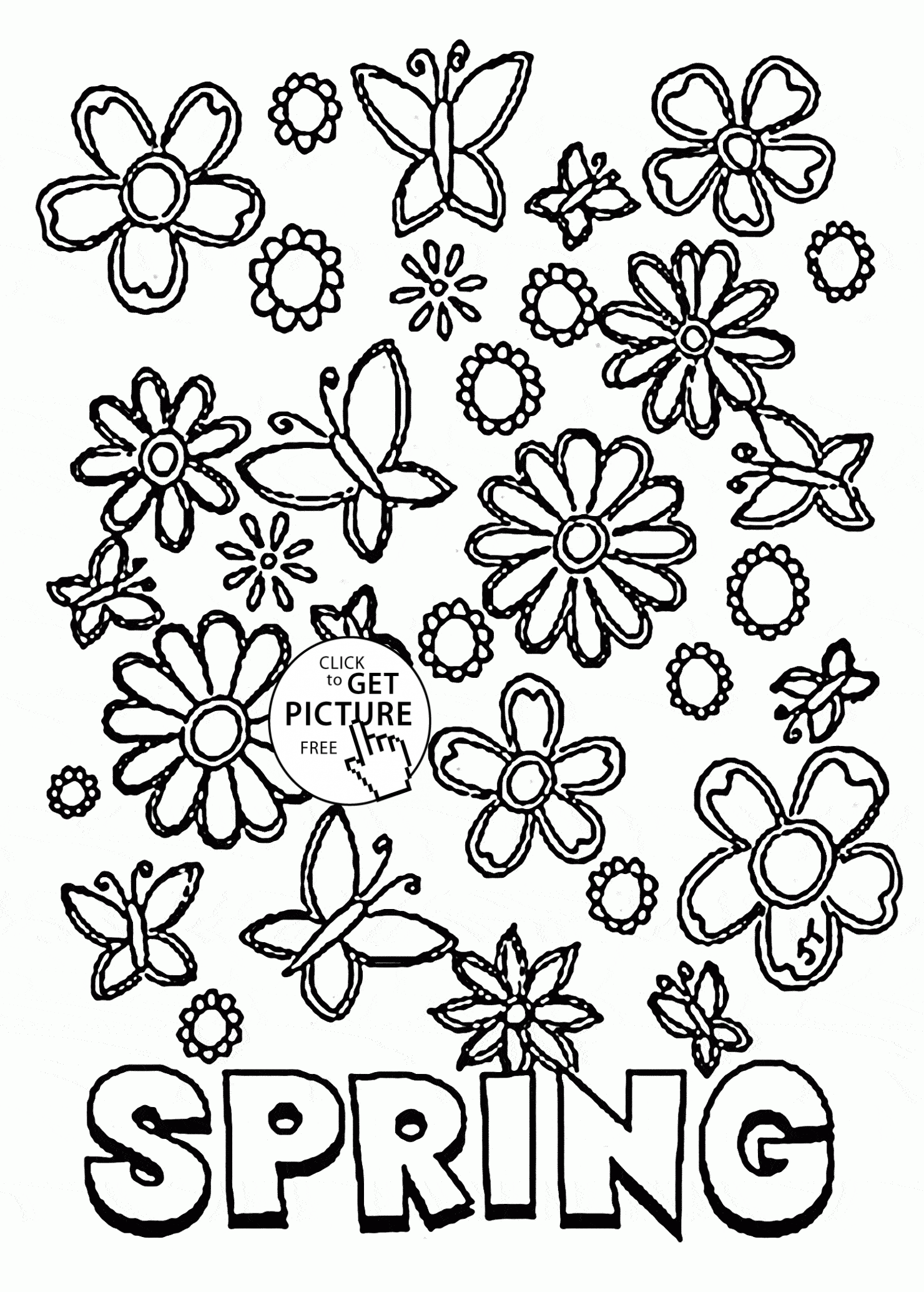 Free Coloring Pages Printable Spring Printable Templates