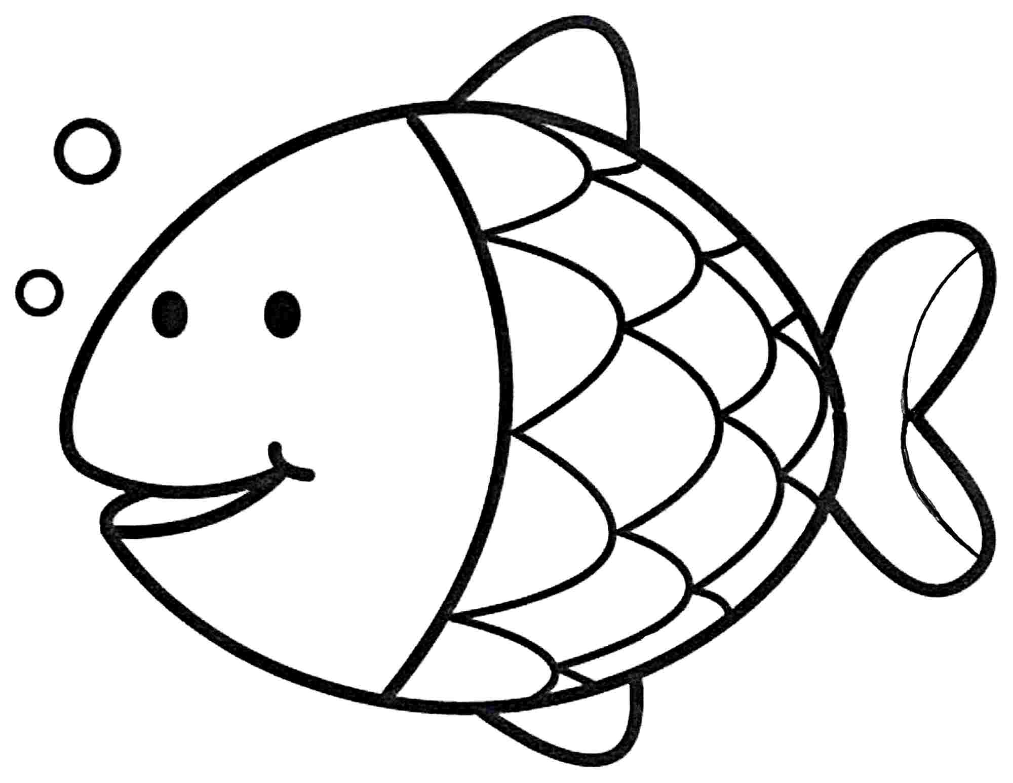Simple Fish Coloring Pages - Coloring Home