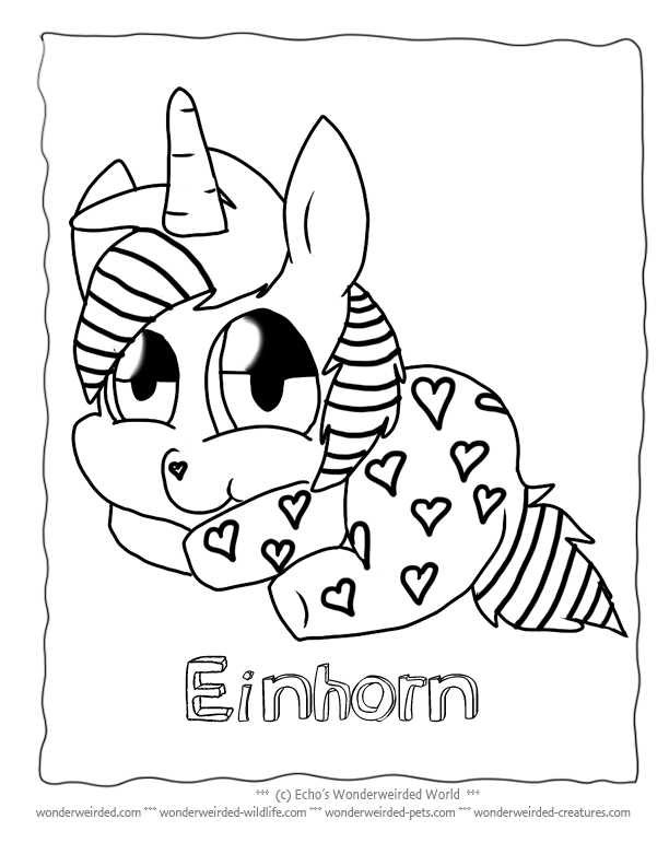 Cartoon Unicorn Coloring Pages Cute - Coloring Home
