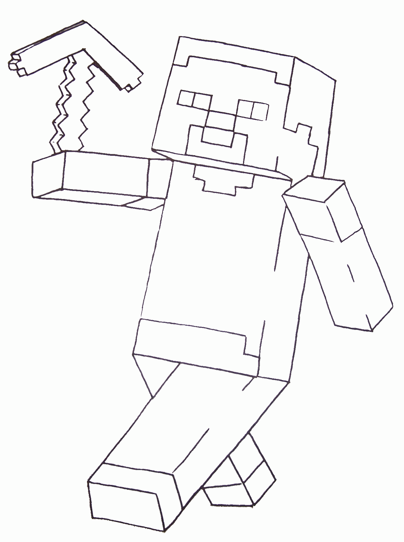 Coloriage Minecraft Coloriage Minecraft Steve A Imprimer Images And