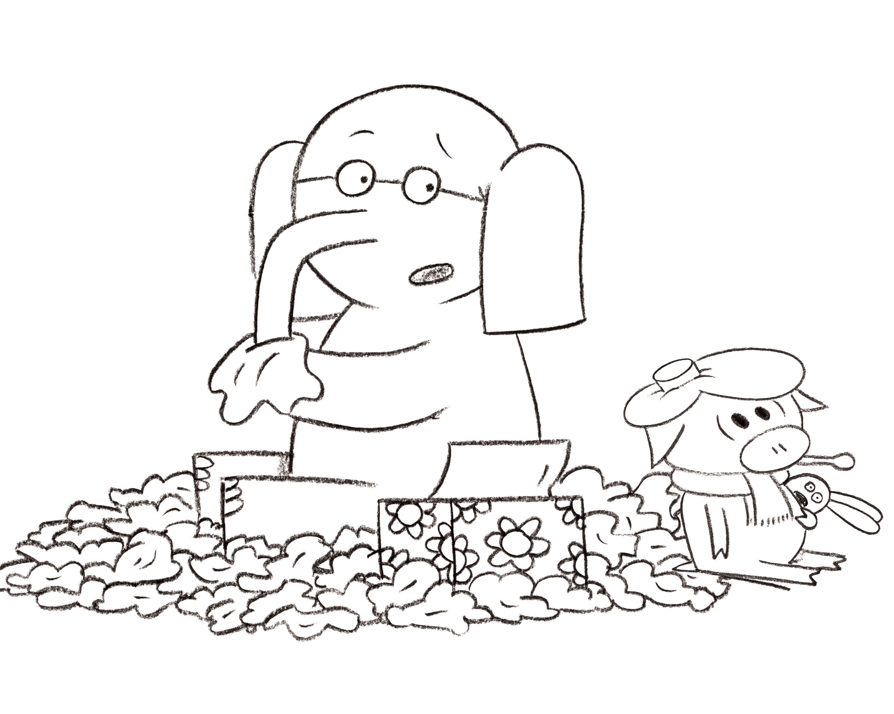 Elephant And Piggie Coloring Pages Coloring Home