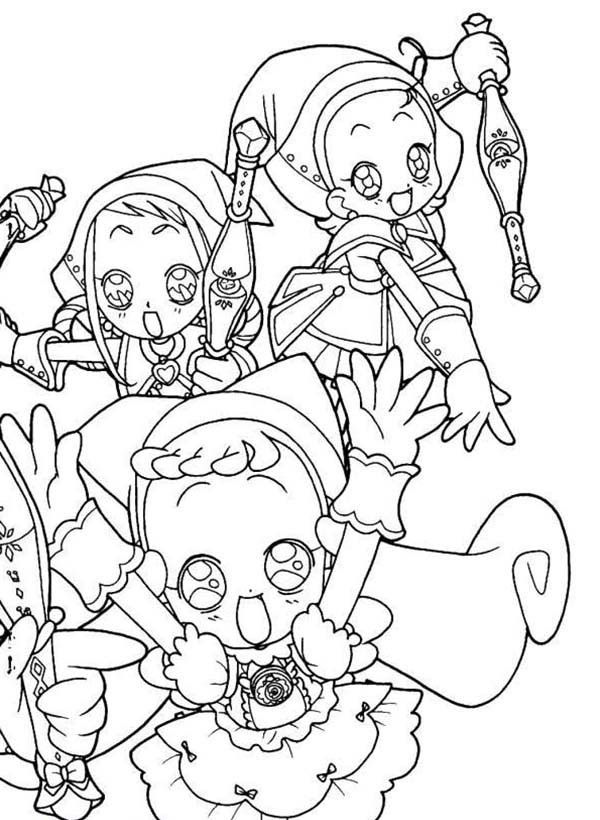 Magical Doremi Famous Characters Coloring Pages : Batch Coloring