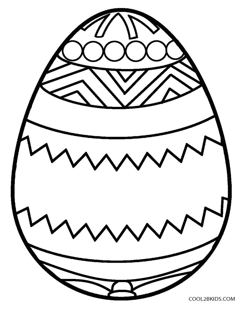 Printable Easter Egg Coloring Pages For Kids