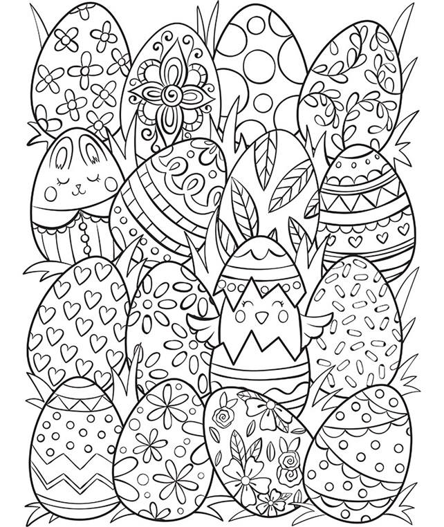 Easter Eggs Surprise Coloring Page | crayola.com