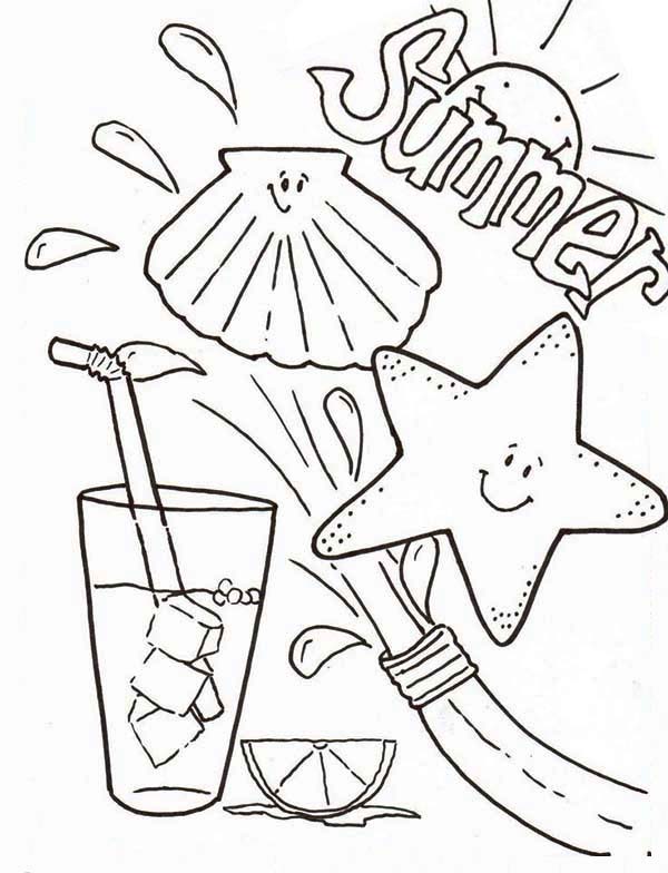 Summertime Fresh Drink Coloring Page - Download & Print Online Coloring  Pages for Free | Color Nimbus
