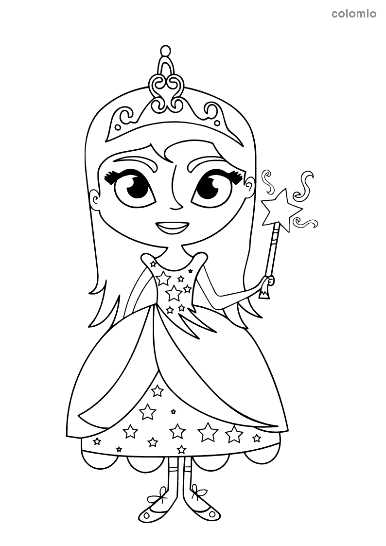 Princess With Magic Wand Coloring Sheet Extraordinary Free Printable Pages  Picture Ideas Frozen For Kids Cinderella – Approachingtheelephant