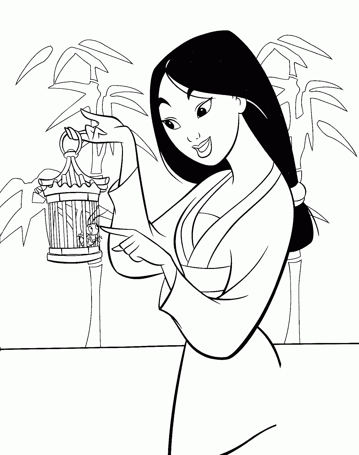 Mulan Free Coloring Pages - Coloring Home