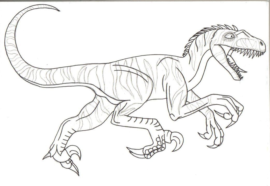 Velociraptor Coloring Page - Coloring Home